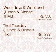 Khandani Rajdhani menu 1