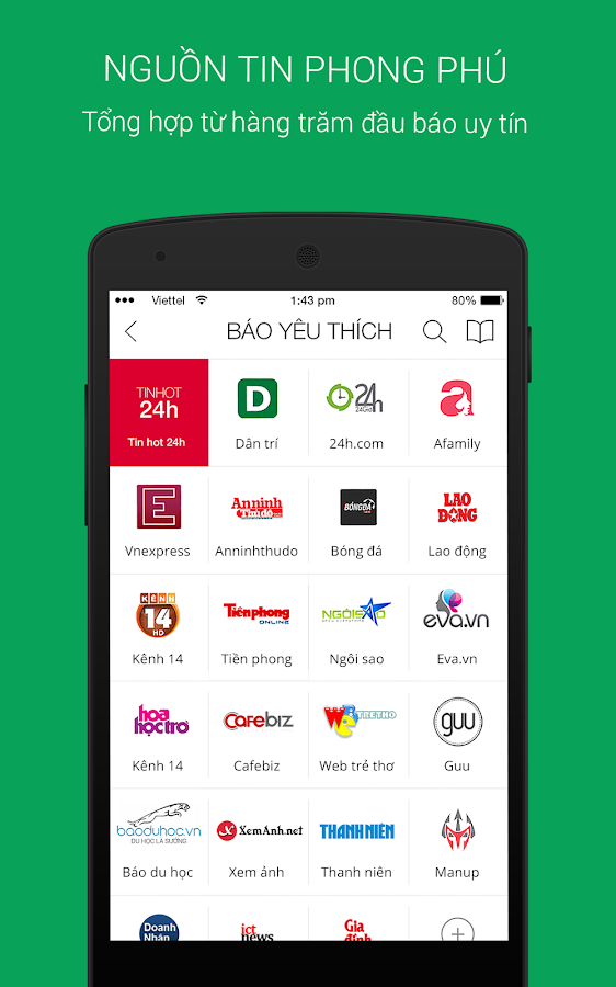 Tin moi 24h Doc bao, tin tuc Android Apps on Google Play