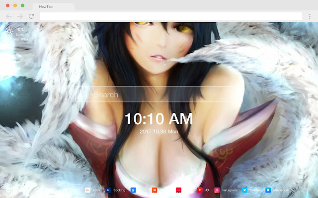 Ahri League of Legends Game New Tab HD Themes