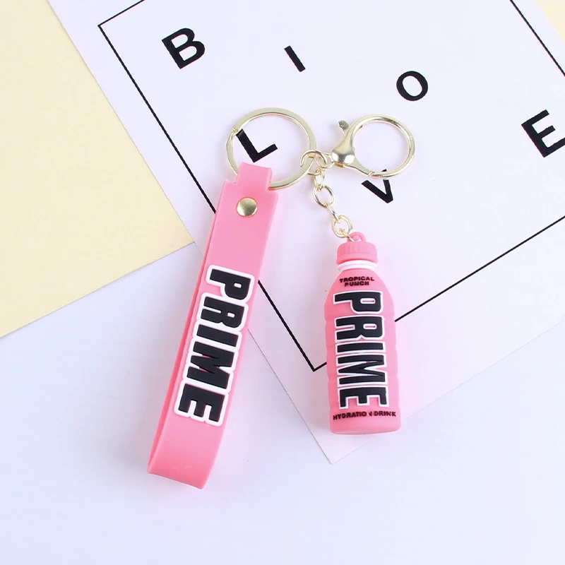 Cartoon Leuke Letters Stereo Fles Sleutelhanger Poppenhanger, een charmant cadeau, ideaal als accessoire voor tassen en sleutels