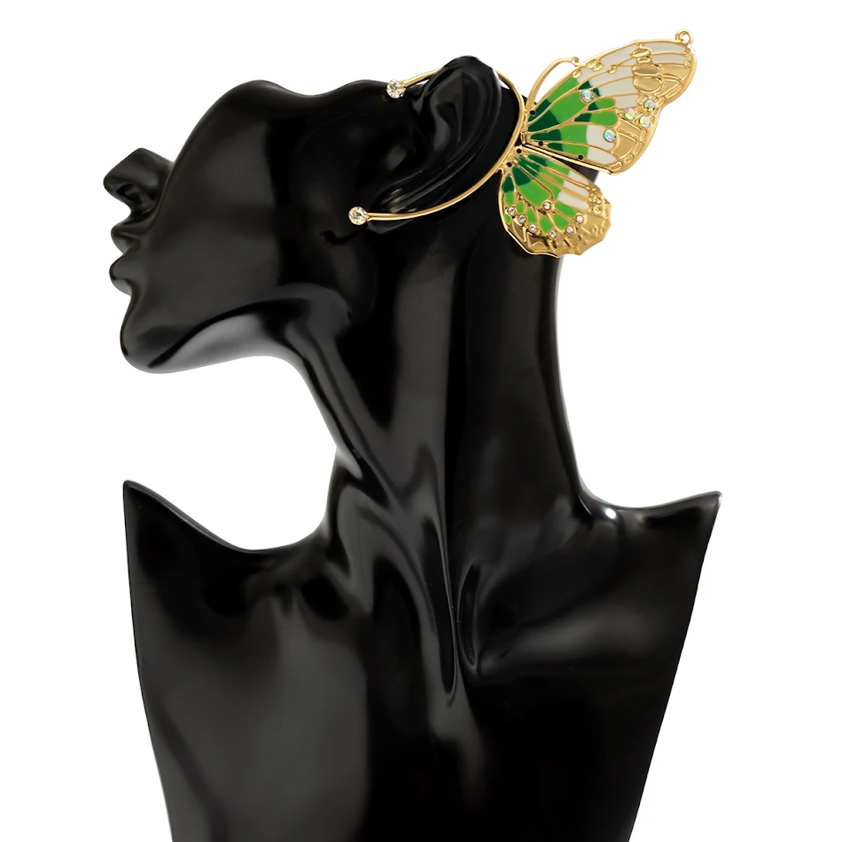 Boucles d'oreilles clip papillon pour femmes, sans perçage, élégantes et confortables, idéales pour oreilles non percées, faciles à porter.