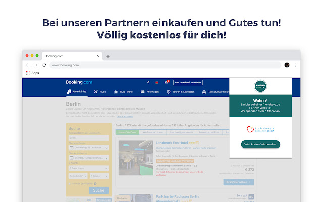 Friendsave - Cashback für den guten Zweck