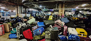 OR Tambo International Airport”s baggage chaotic sorting area, pictured on Saturday.