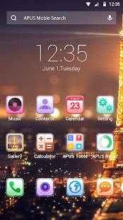 Glass theme for APUS Screenshots 0