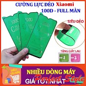 Cường Lực Dẻo 100D Xiaomi Redmi 10 Poco X3 Pro Note 7 8 Pro K20 K30 Note 9 4G Mi 10T 11T K40 K50 Gaming 9A 9C M3 9T