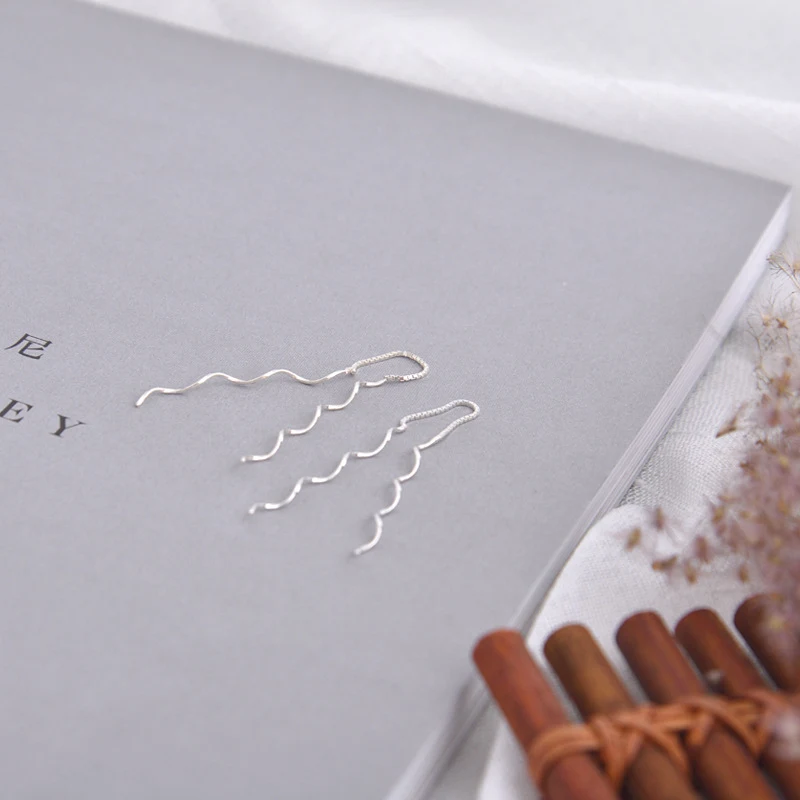 Title 4, 925 Zilveren Hangers met Kwastjes Eenvoudige Go...
