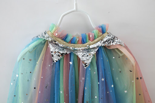 Title 7, Childrens Fairy Color Shawl Girls Net Yarn, a...