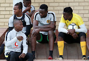 Kaizer Chiefs players in a discussion before their training session at their base in Naturena, south of Johannesburg, on October 31, 2018.