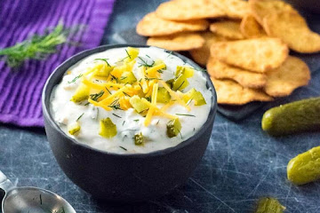 Cheddar Dill Pickle Dip