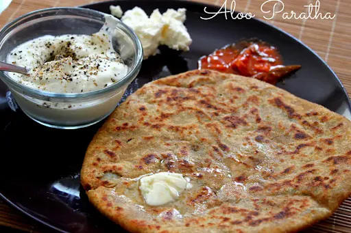 Aloo Stuffed Paratha With Dahi