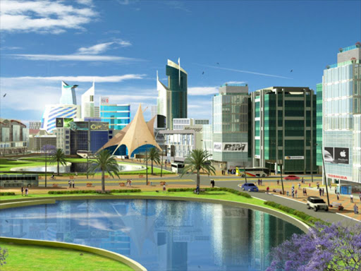 A graphical presentation of Kenya's 7 billion dollar Konza City which is one of Vision 2030 projects.