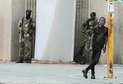 SANDF seen on Madiba Street in Pretoria as the national shutdown is underway.