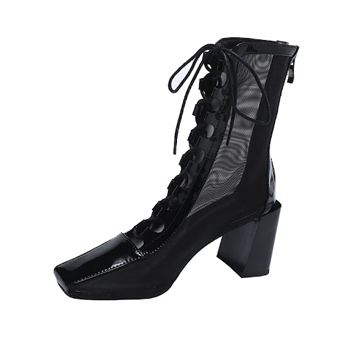 Title 3, Womens Long Boots Trendy Breathable Thick Heel...