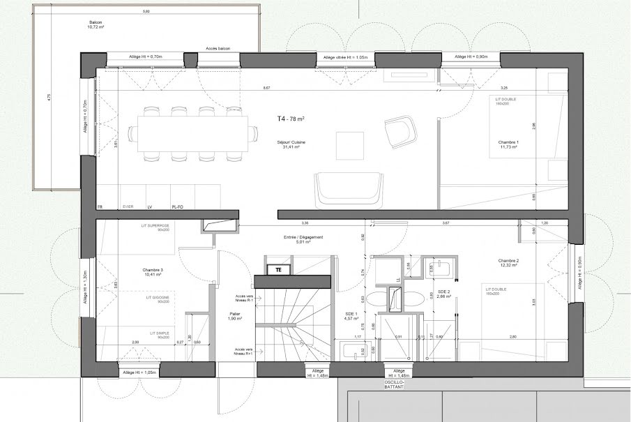 Vente appartement 4 pièces 78 m² à Peisey-Nancroix (73210), 554 400 €