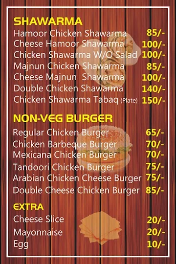 Arabian Eats menu 