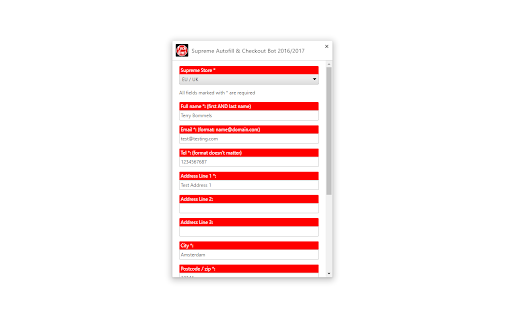 Supreme Autofill & Checkout Bot 2017/2018