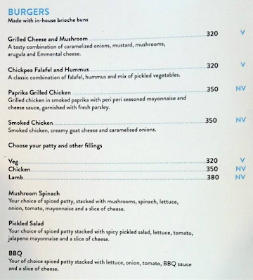 Blue Tokai Coffee Roasters menu 