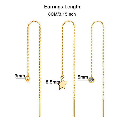 Title 1, Fashion Crystal Pendant Long Ear Threads Stunni...