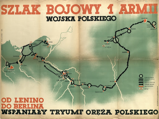 Poster of "Battle Route of First Polish Army"