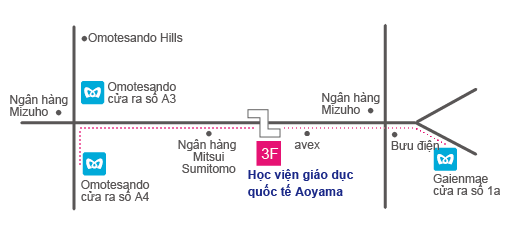 hướng dẫn tới trường Aoyama