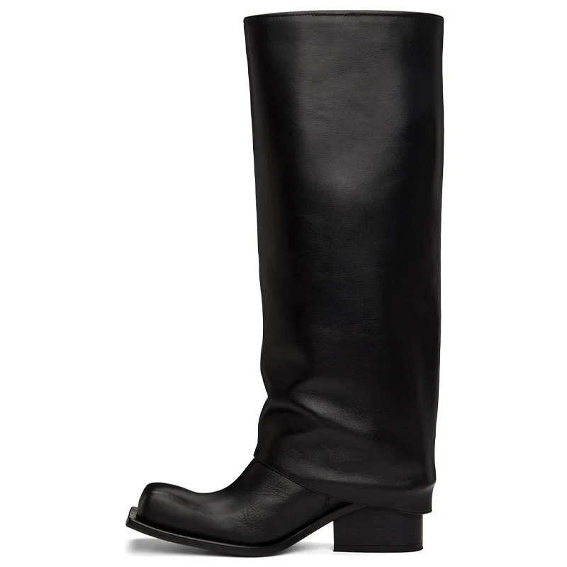 Title 1, Grandes bottes à tablier, bout carré épais et r...