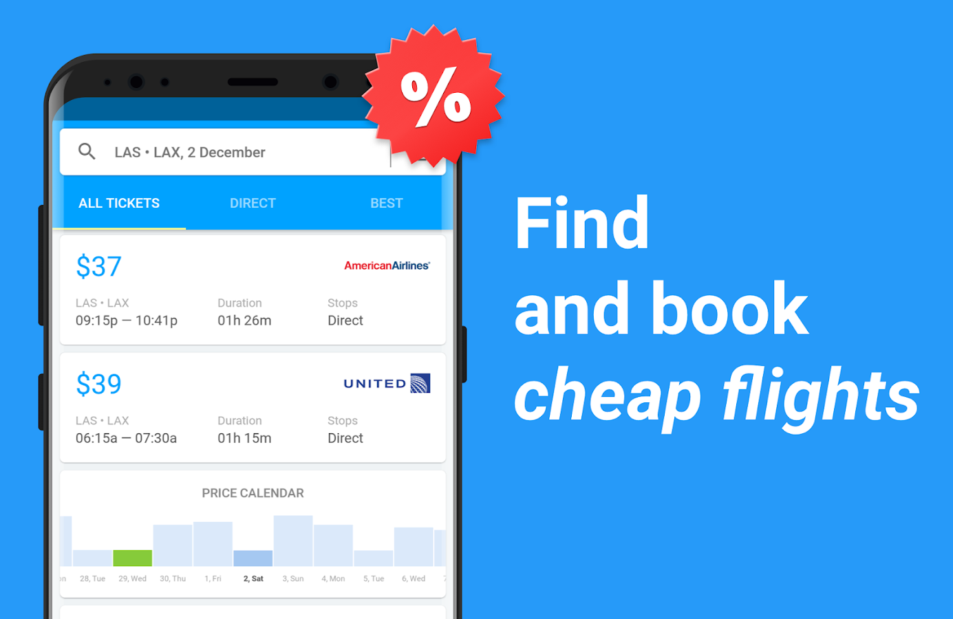 Cheap flights and airline tickets — Jetradar - Android