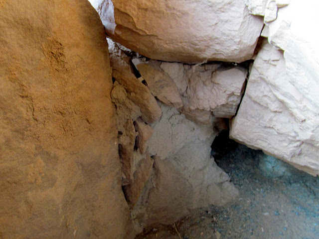 Mortar holding the rocks together