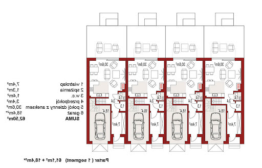 Diana 2 zestaw 4 segmenty - Rzut parteru