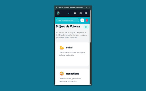 Oráculo - Gestión Personal Consciente screenshot 4