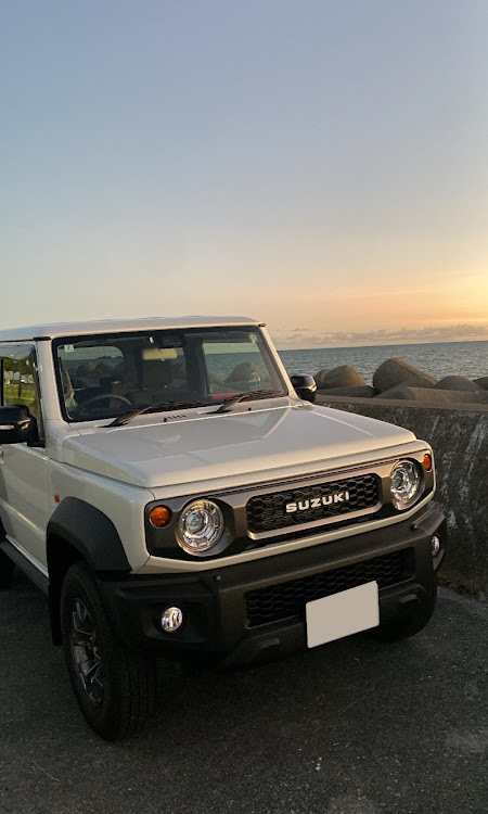 ジムニーシエラの海と愛車・夏休み・納車・ギブリ・ジムニーに関するカスタム事例の投稿画像1枚目