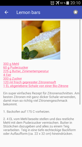 Gebäck rezepte app in Deutsch kostenlos offline