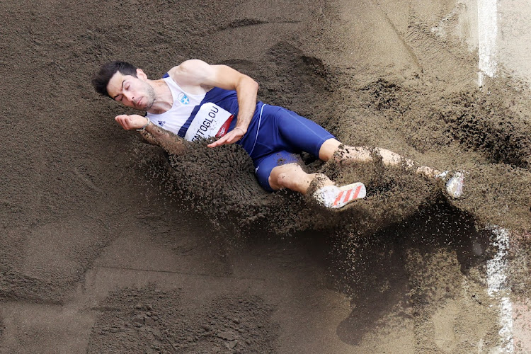 Miltiadis Tentoglou of Team Greece competes in the men's long jump final on day 10 of the Tokyo 2020 Olympic Games at Olympic Stadium on August 2, 2021
