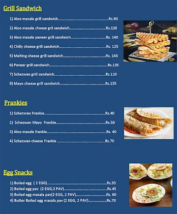 Sandwich and Eggs Corner menu 