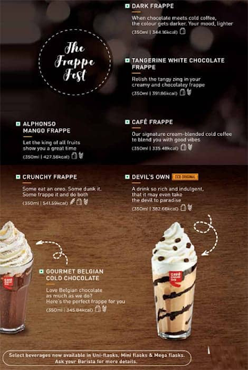 Cafe Coffee Day menu 