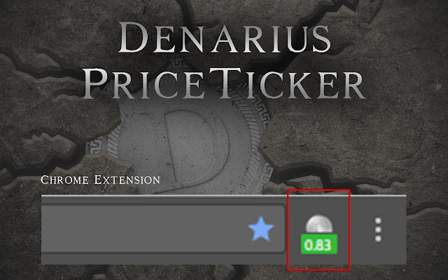 Simple Denarius Ticker chrome extension