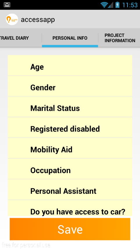 accessapp Screen 3
