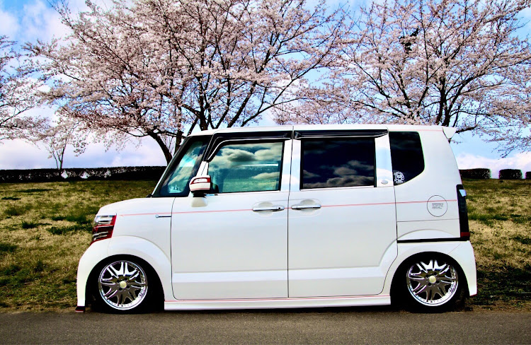 Nボックスカスタムの桜🌸2020・桜と愛車・風が強い(>_<)・蔵王は吹雪に関するカスタム事例の投稿画像8枚目