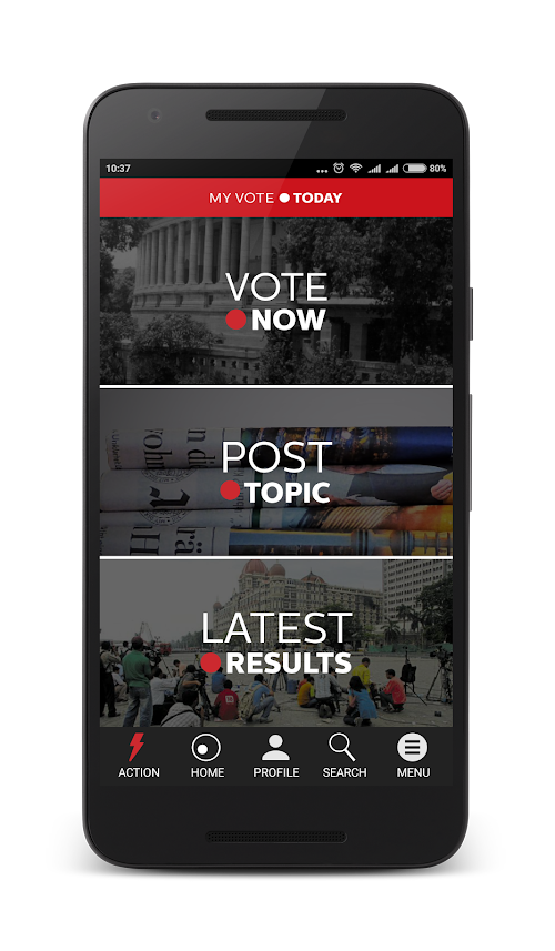 Android application MyVote.Today screenshort