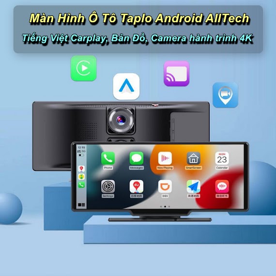 Màn Hình Ô Tô Taplo Carplay, Bản Đồ, Camera Hành Trình 4K - Home And Garden