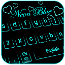 Blue Neon Love Keyboard Theme 10001001 APK Descargar