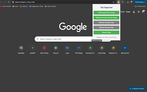 Tab Organizer for Focused Work