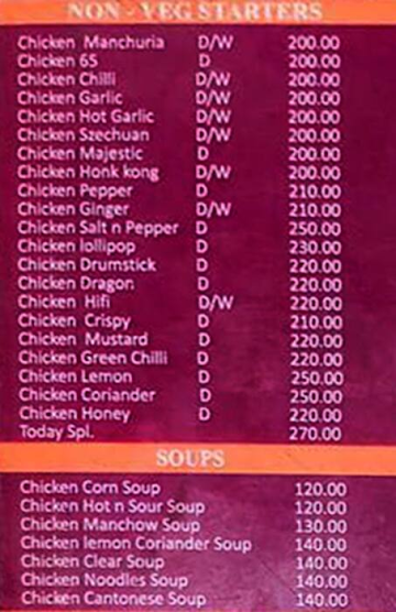 Banjara Kitchen menu 