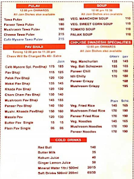 Cafe Mysore menu 2