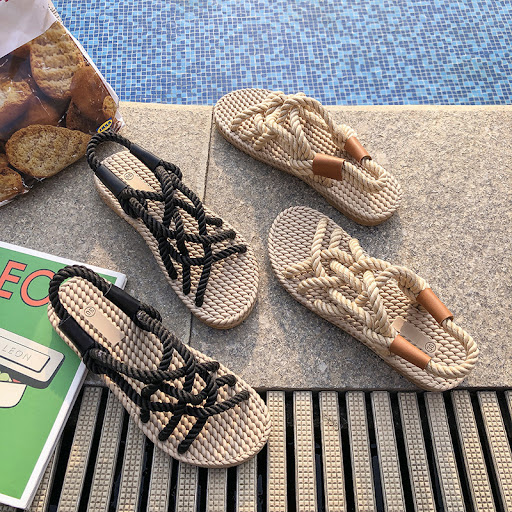 Title 4, Womens Braided Roman Twine Sandals – Comfortab...