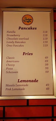 The Indian Waffles menu 1