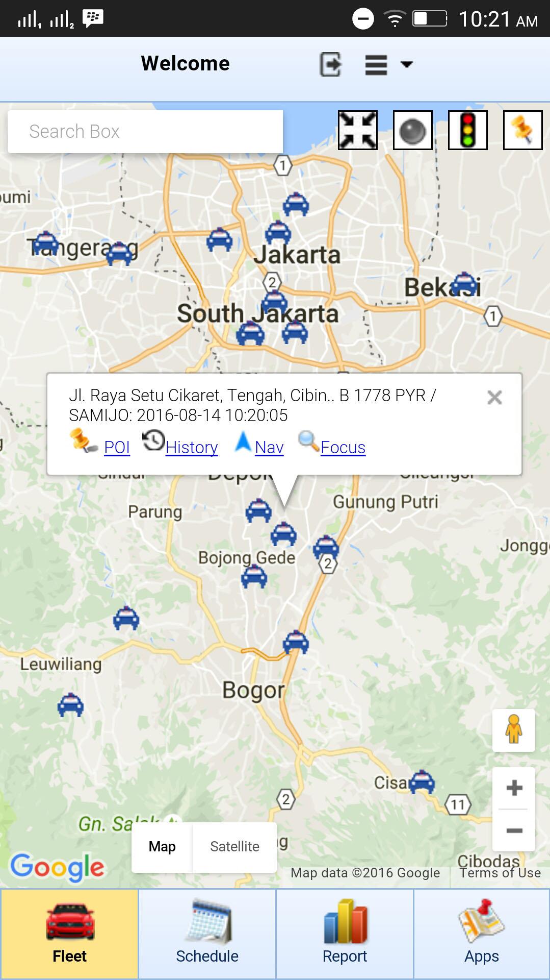 Android application Lacakmob Monitoring System screenshort
