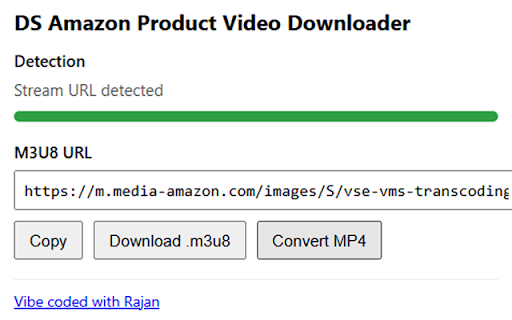 DS Amazon Product Video Downloader