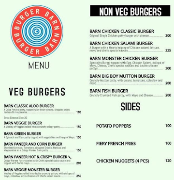 Burger Barn menu 