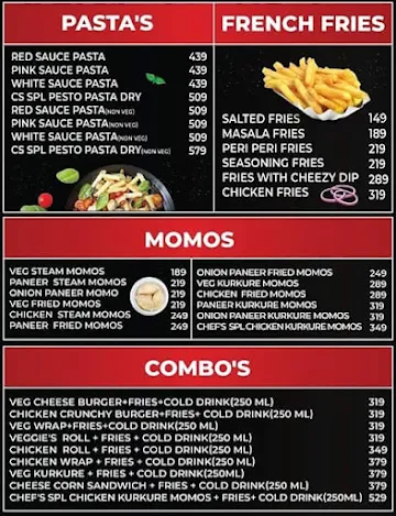 Chinese Singh menu 