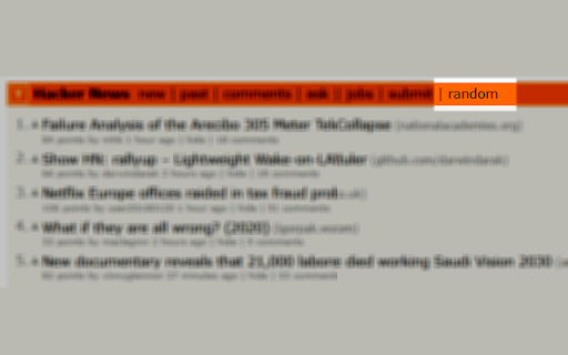 Hacker News Random Story